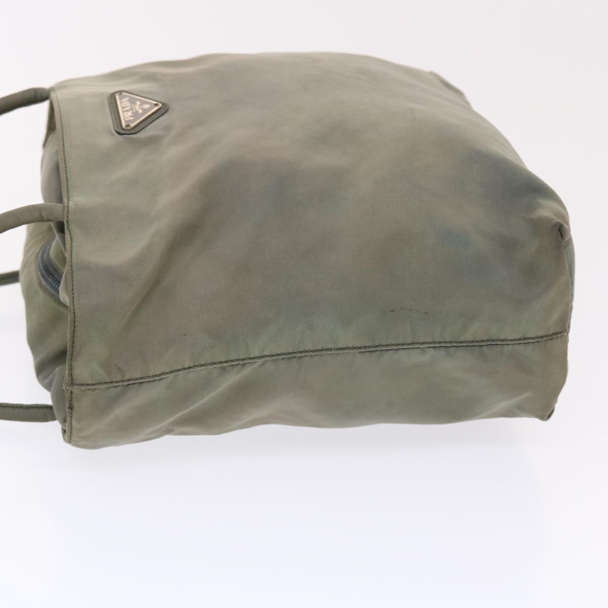 Prada Tote Bag Nylon Khaki 49587