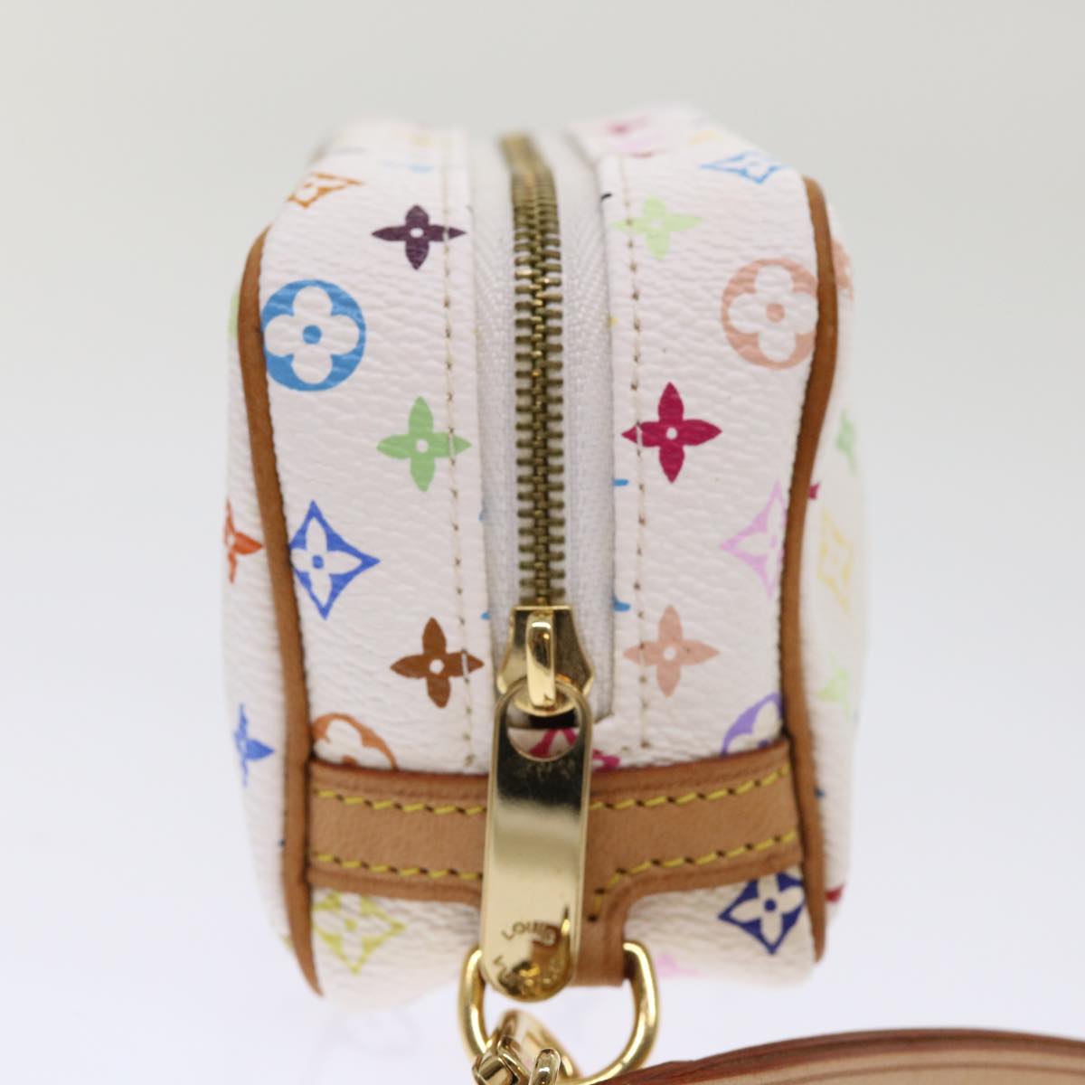 LOUIS VUITTON Monogram Multicolor Trousse Wapity Pouch White M58033 Auth 49632A