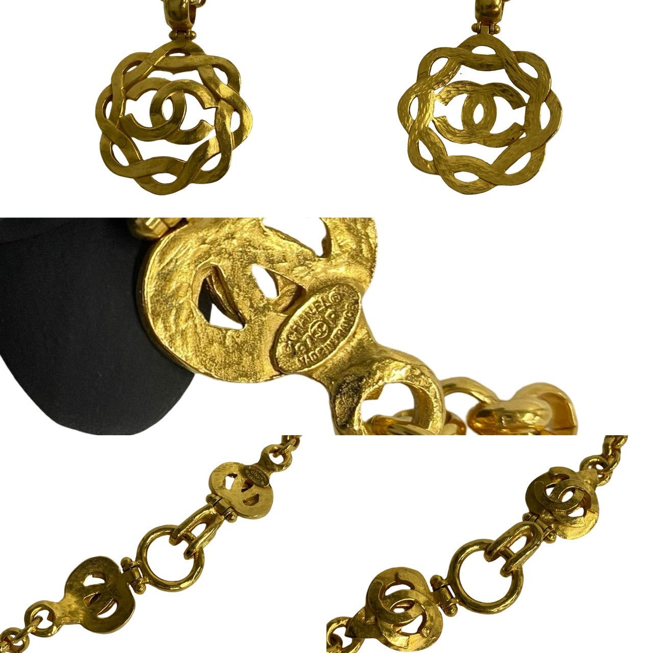 CHANEL Necklace Gold Plated gold