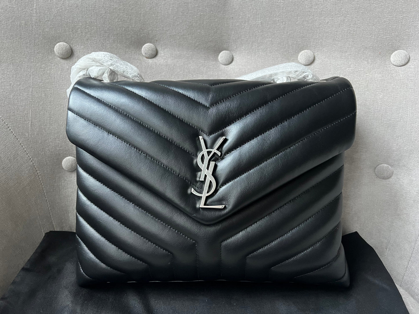 Yves Saint Laurent (YSL) Medium Black Lou Lou