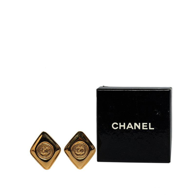 Chanel CC Clip On Earrings Metal Earrings in Good condition