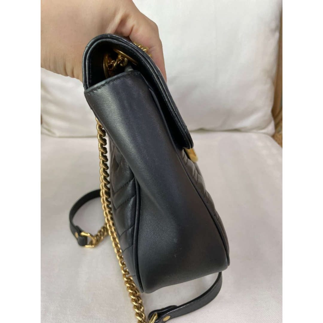 Gucci Medium GG Marmont Bag Calfskin Black GHW