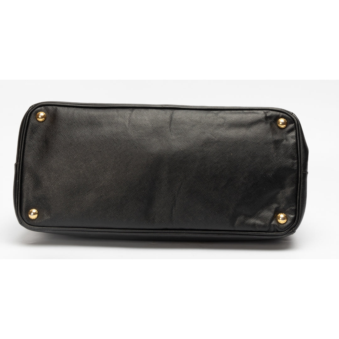 Prada Black Saffiano Lux Leather Medium Tote