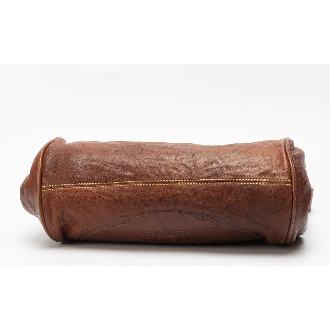 Prada Brown Leather Shoulder Bag