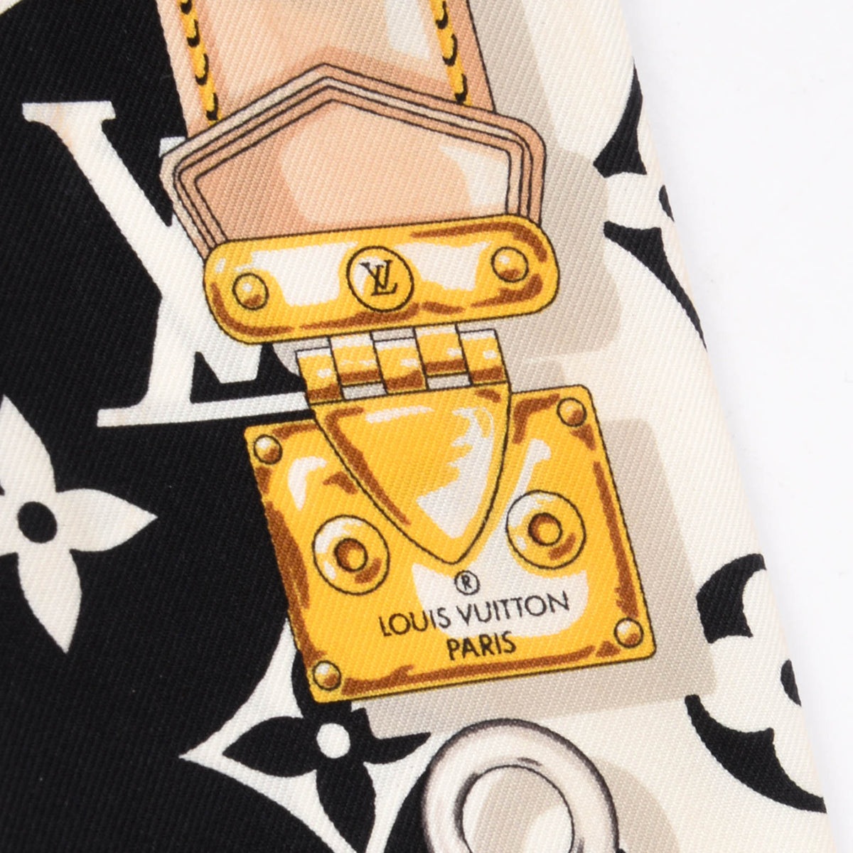 Louis Vuitton Black Silk Monogram Confidential Bandeau