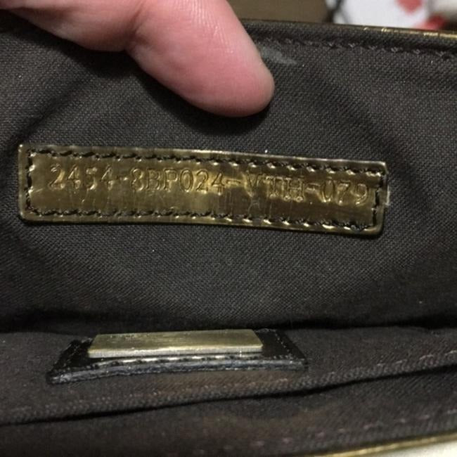 Fendi Clutch B Buckle Clutchshoulder Goldbronze Leather Leatherpatent Shoulder Bag