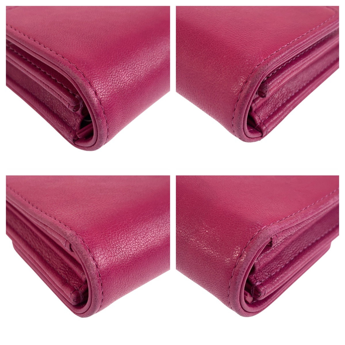Chanel Coco Mark Leather Long Wallet