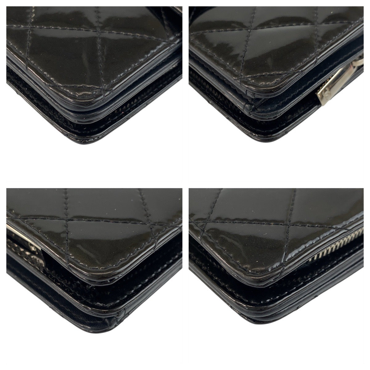 Chanel Brilliant Matelasse Patent Leather Compact Wallet