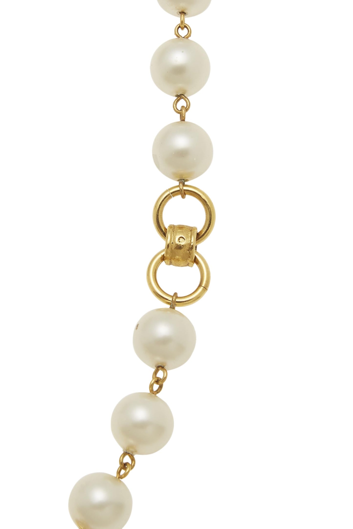 Chanel, Faux Pearl & Gold Necklace, Gold