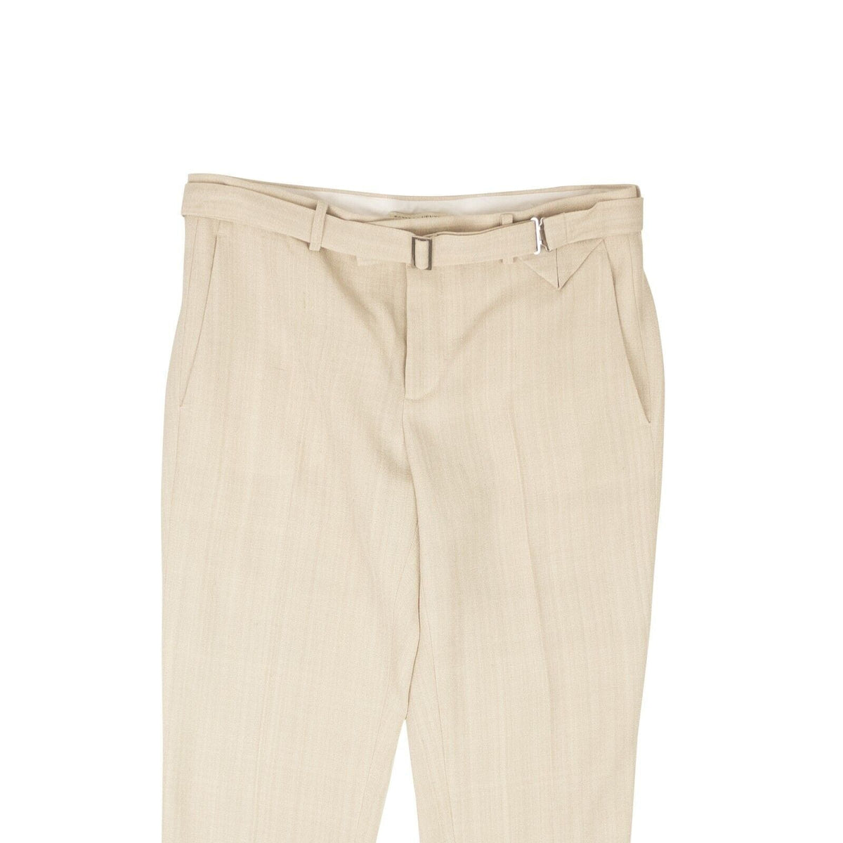 NWT Luxury Bottega Veneta Bone Grey Woven Dress Pants