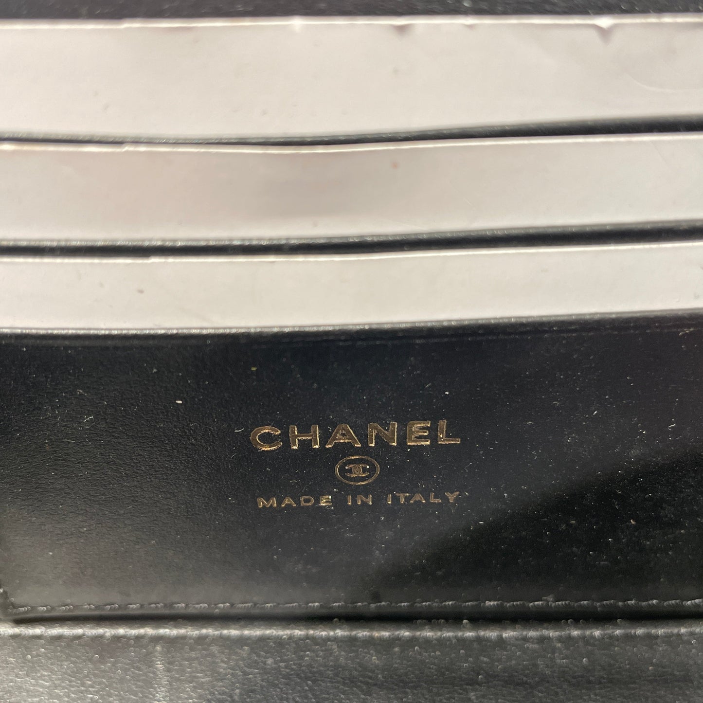 Chanel Cross Body Bag Leather BLK