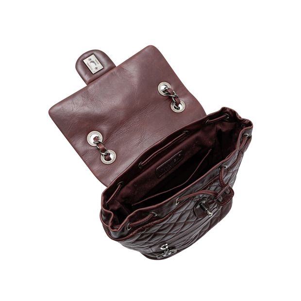CHANEL Paris-Salzburg Mountain Maroon Calfskin Leather Backpack