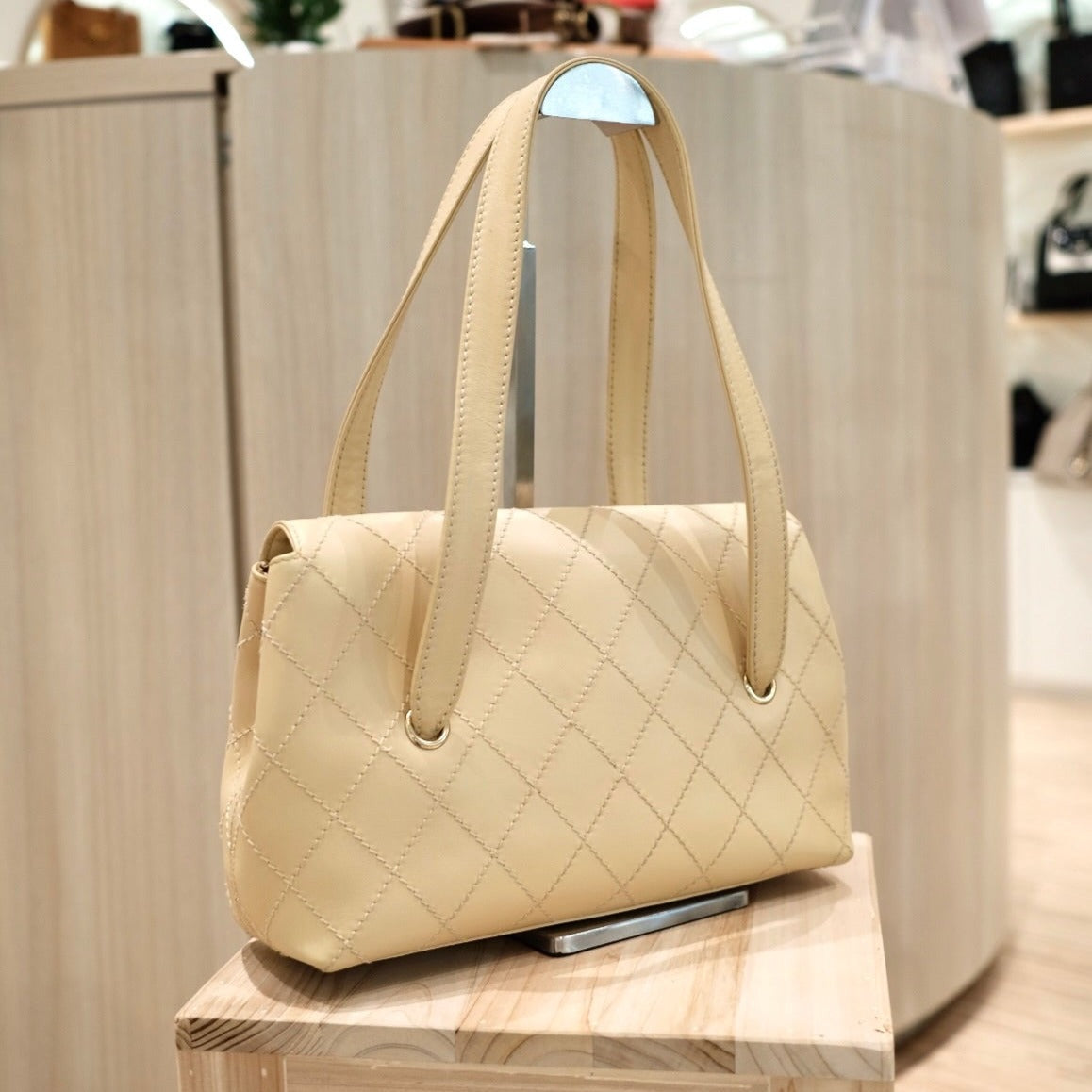 Chanel vintage flap tote bag