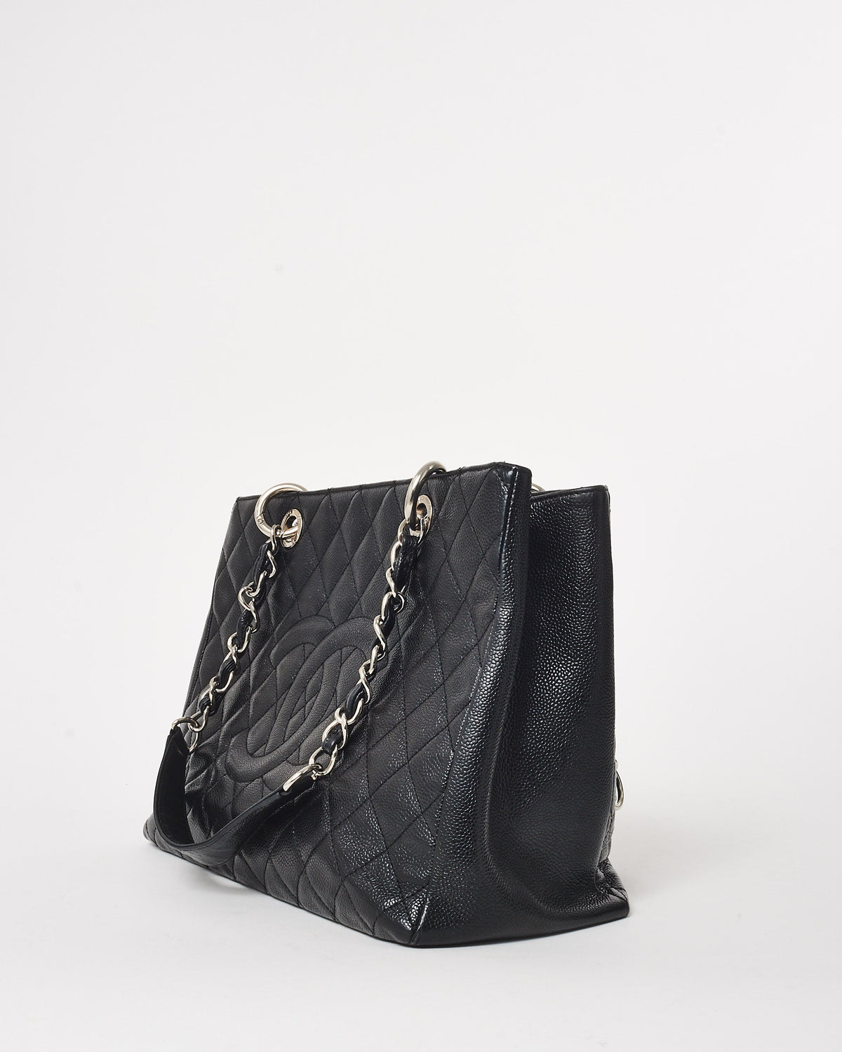 Chanel Black Caviar Leather GST Shopping Bag