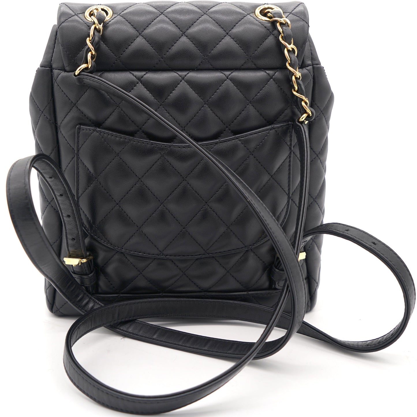 Calfskin Quilted Small Urban Spirit Backpack Black