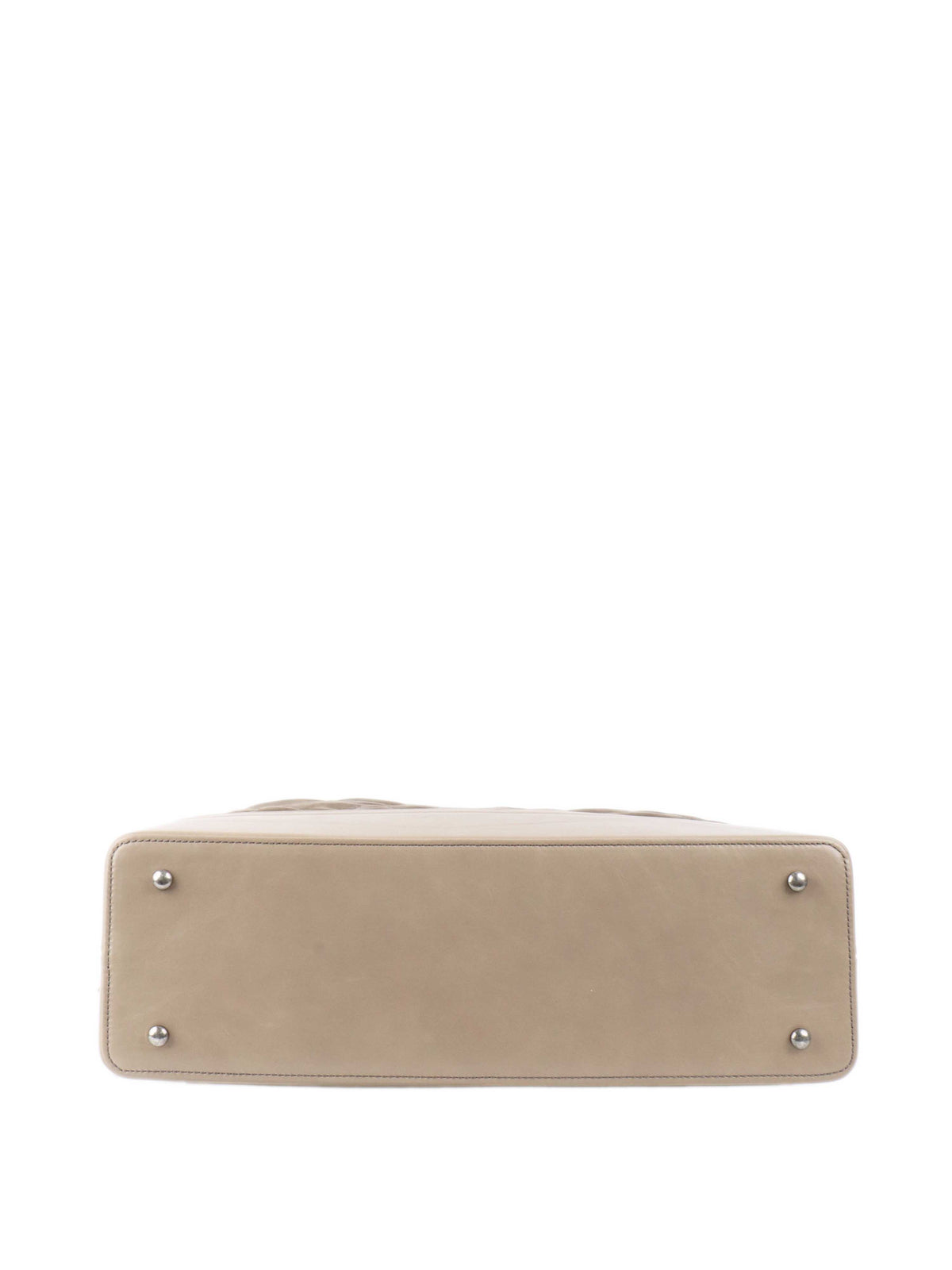 Chanel Grey Quilted Calfskin Tote.