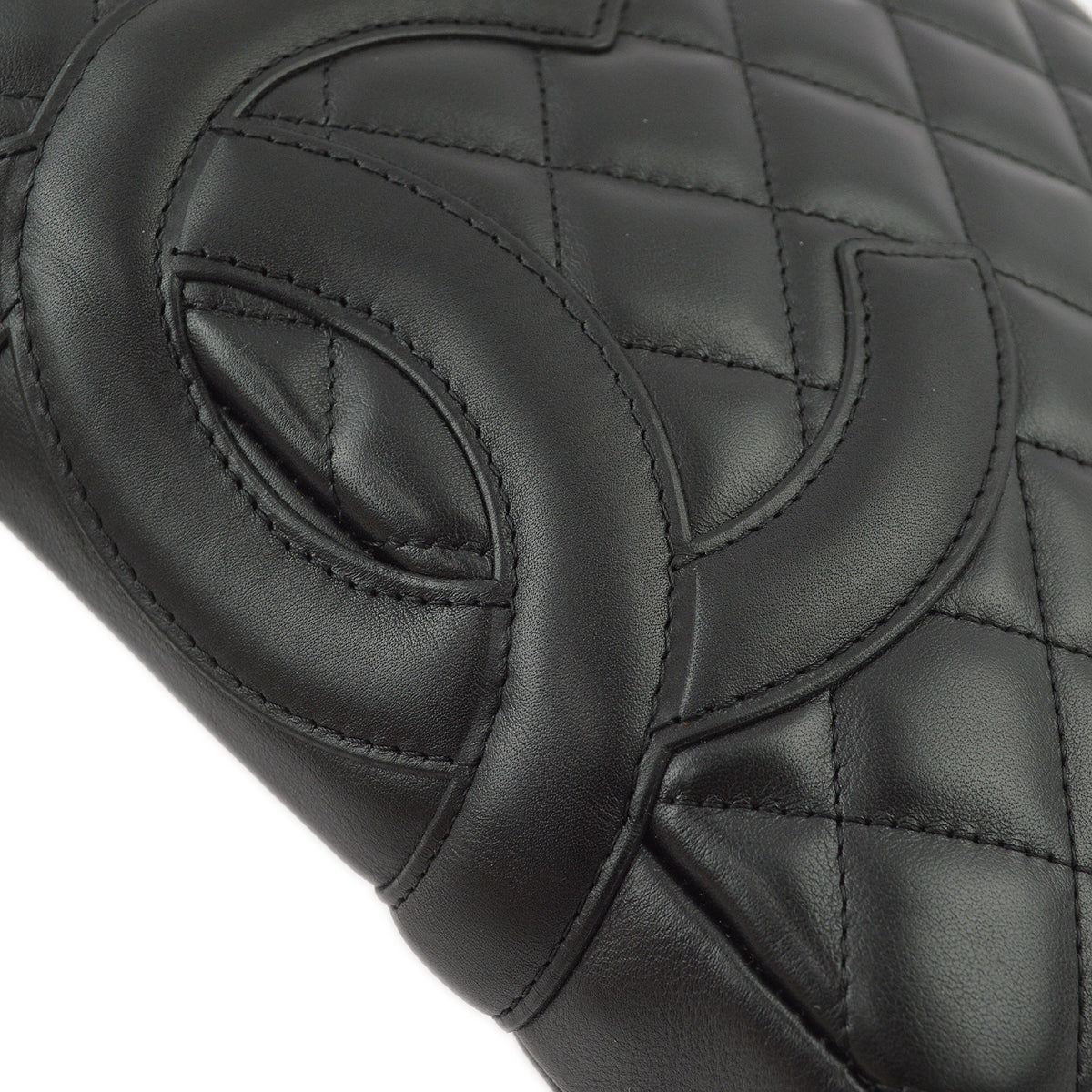 Chanel Black Calfskin Cambon Ligne Shoulder Bag