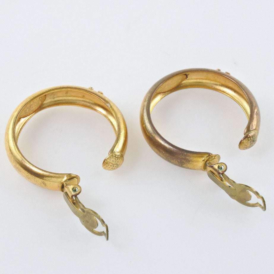 Chanel Gold Plated Earrings Clip