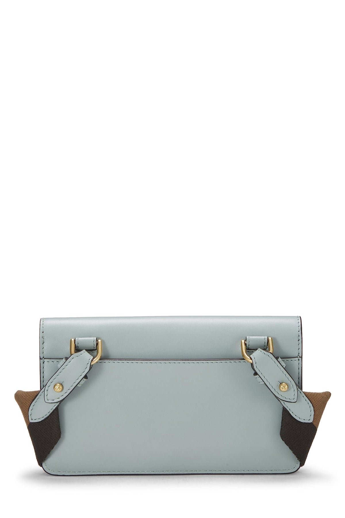 Fendi, Green Leather Flat Baguette Bag Mini, Green