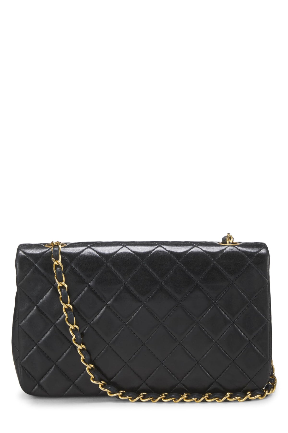 Chanel, Black Quilted Lambskin Full Flap Small, Black