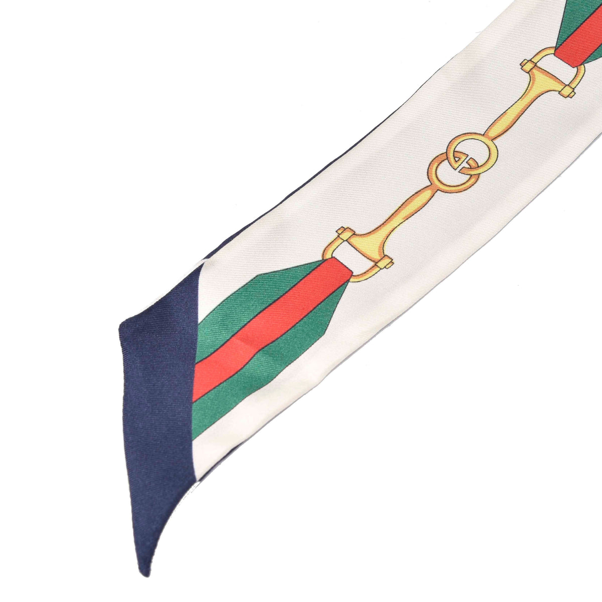 Gucci Web Horsebit Print Silk Neck Bow 6425 141704582