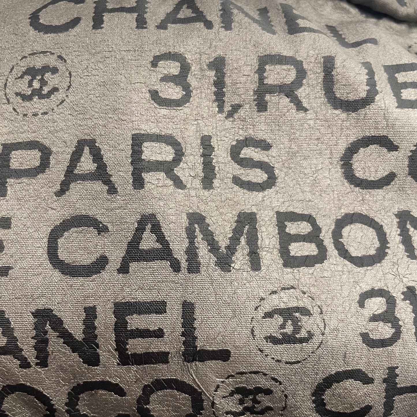 Chanel Cross Body Bag OS All Over Print Acrylic GRY
