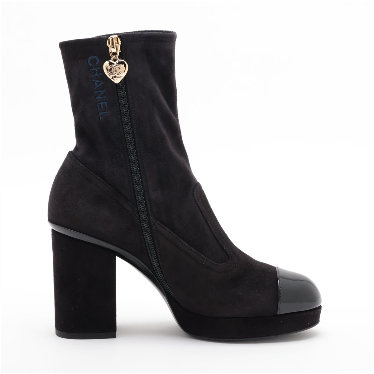 Chanel Short Coco Boots 35.5 Ladies Black G45195