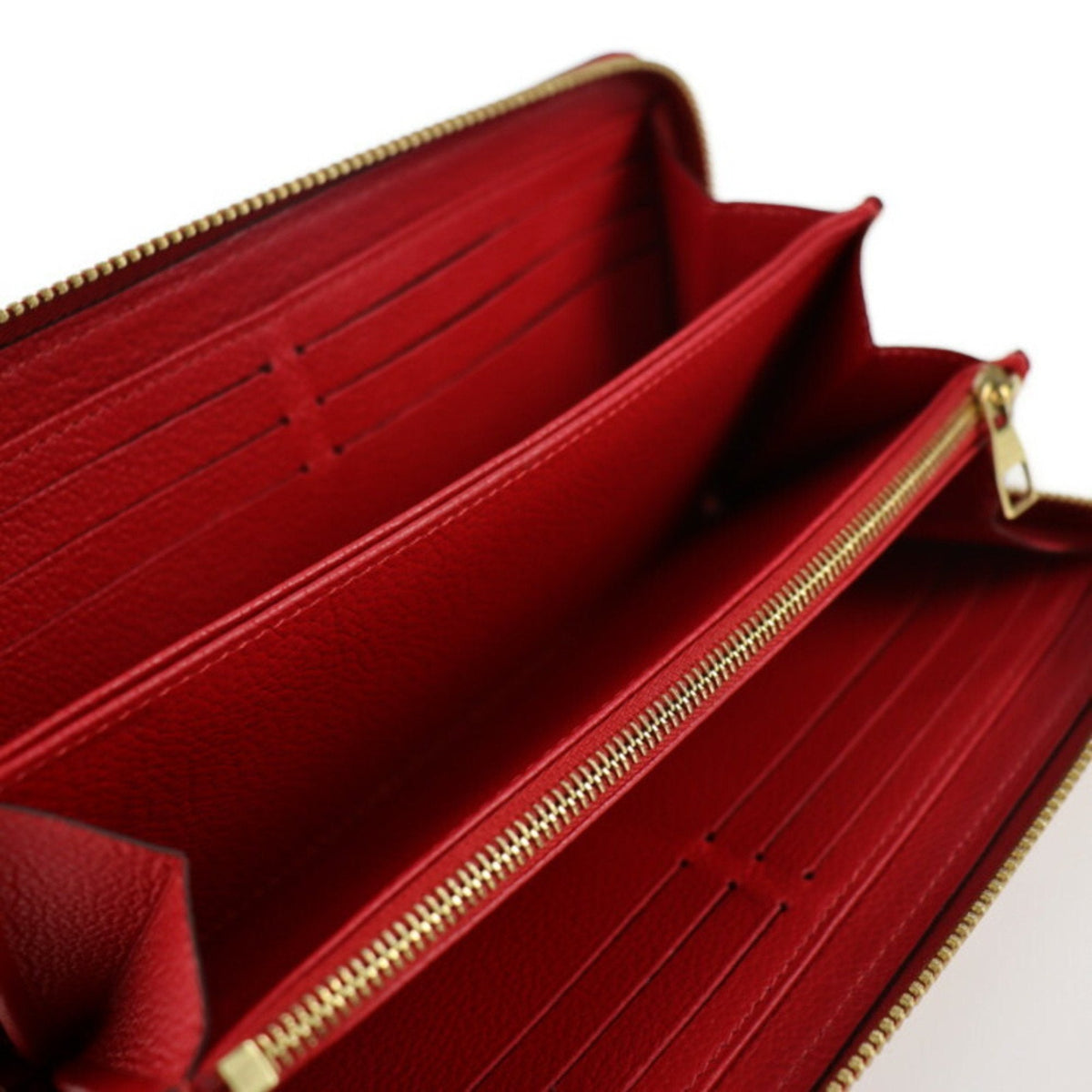 Louis Vuitton Red Leather Zippy wallet wallet accessories