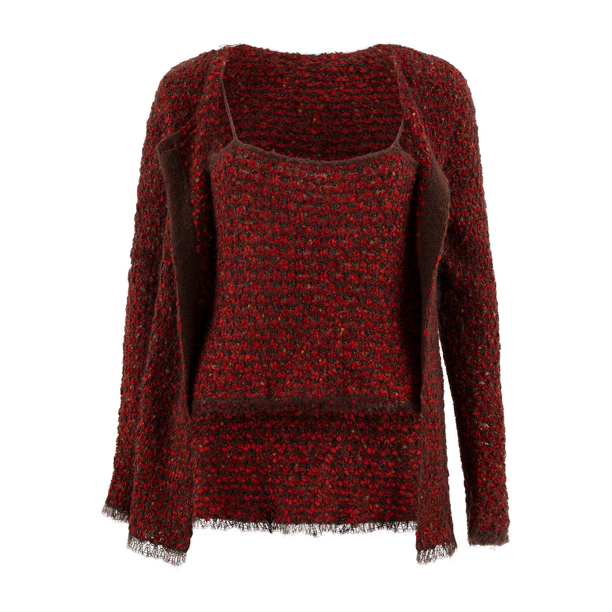 Knit Top and Cardigan Set