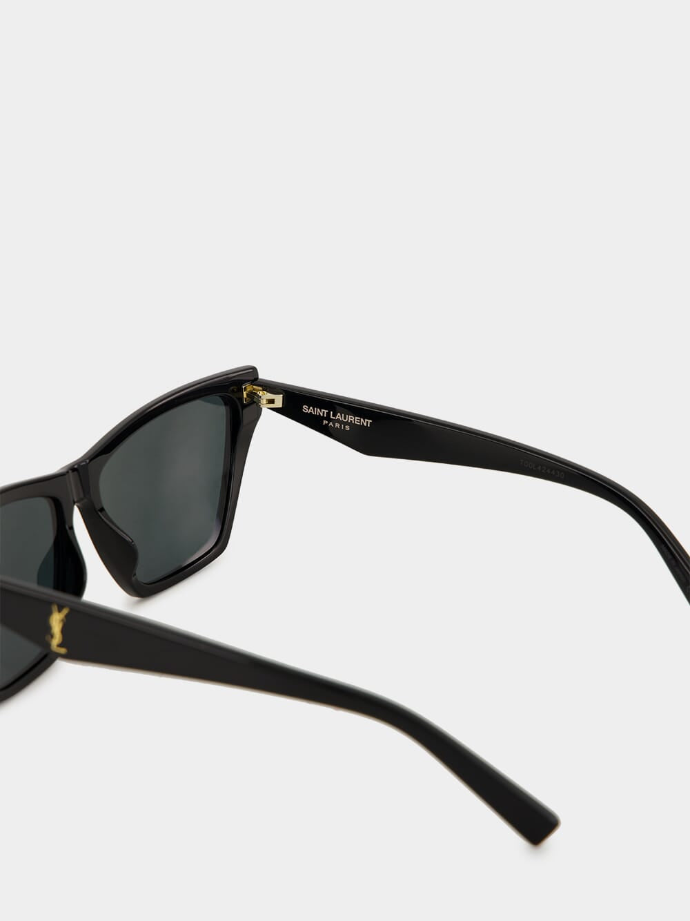 Black Rectangular Cat-Eye Sunglasses