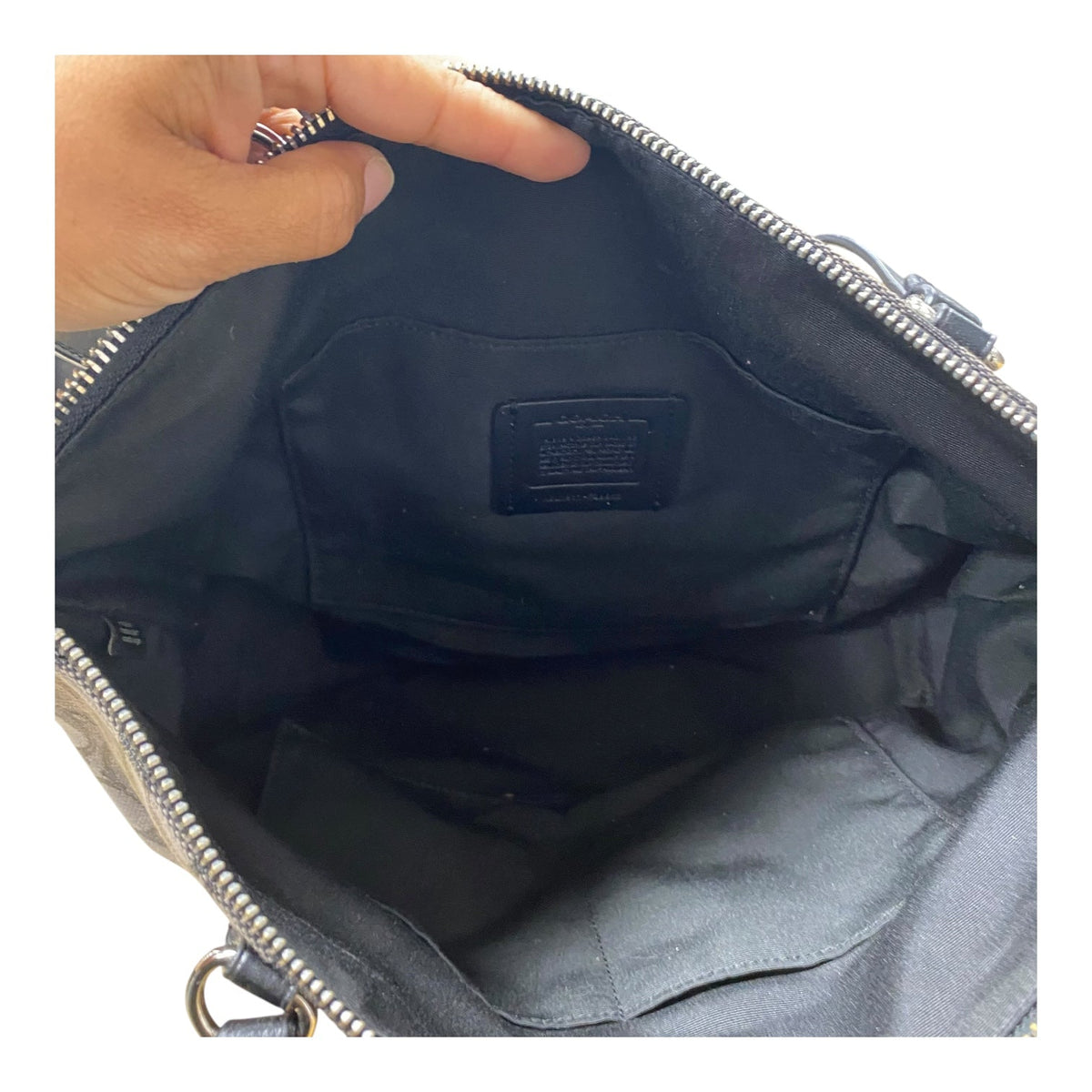 Handbag Designer By Coach In Black, Size:Medium
