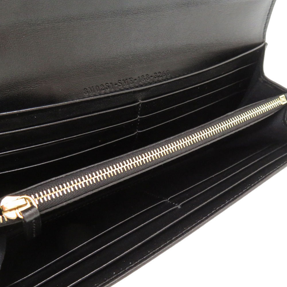 FENDI Long Wallet Purse 8M2051 leather black By The Way Continental Women