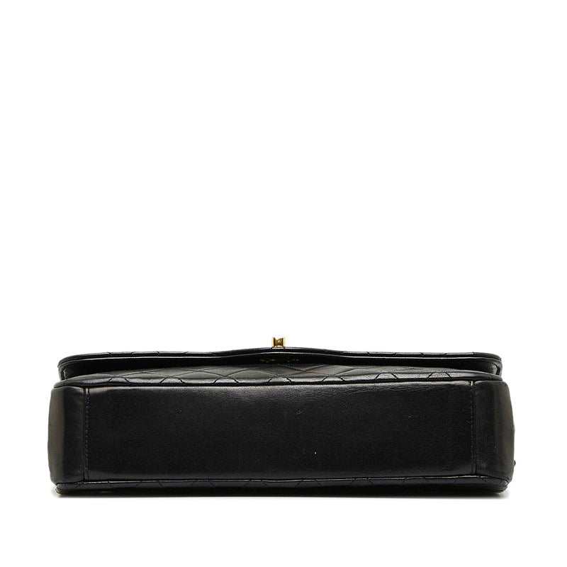Chanel Mattress ingle Chain Shoulder Bag Black Gold Chanel