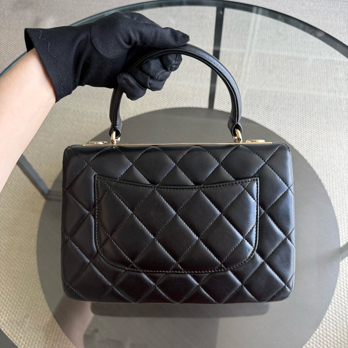 Chanel Trendy CC Small - Quilted Lambskin Black Gold Hardware Series 23
