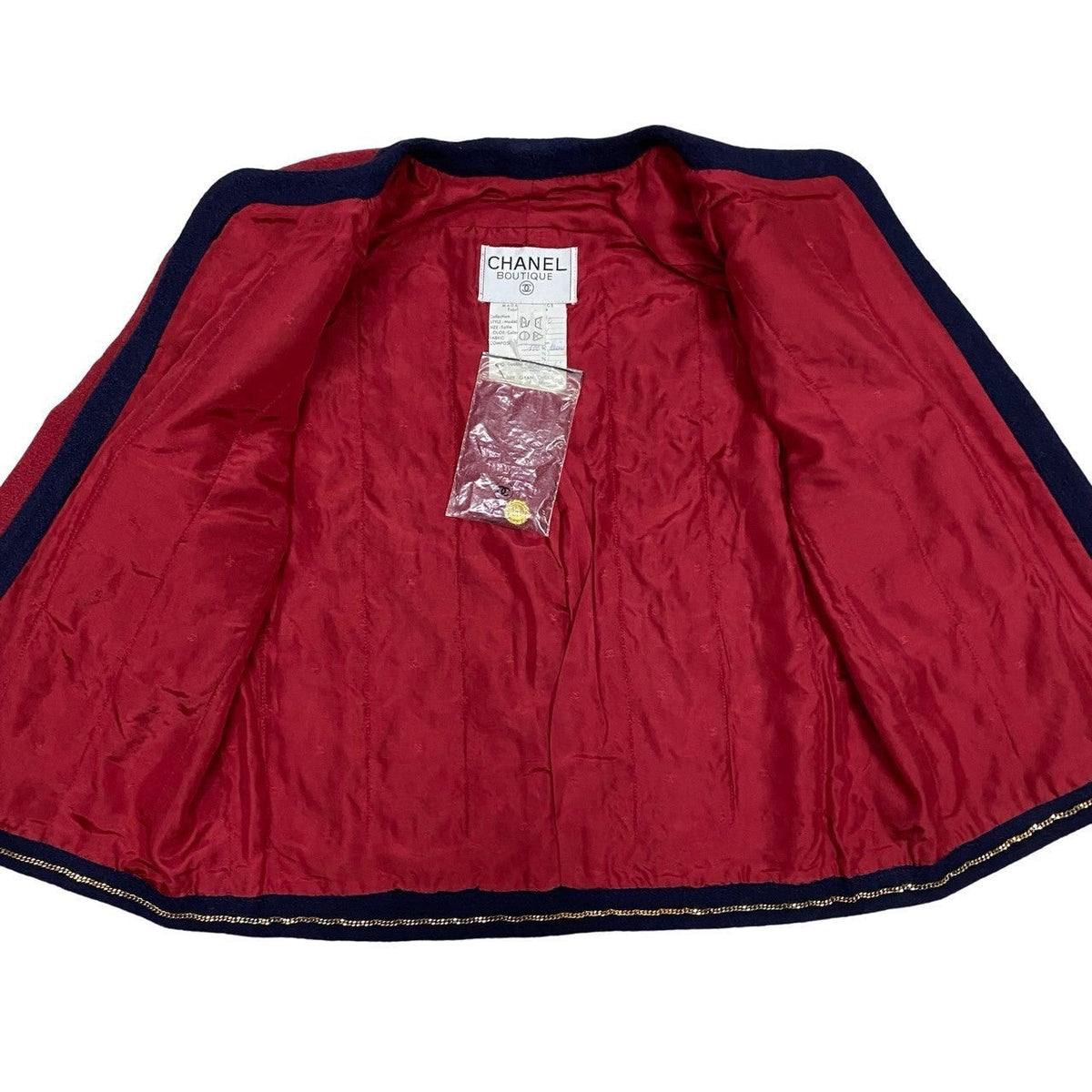 CHANEL setup wool Red 34