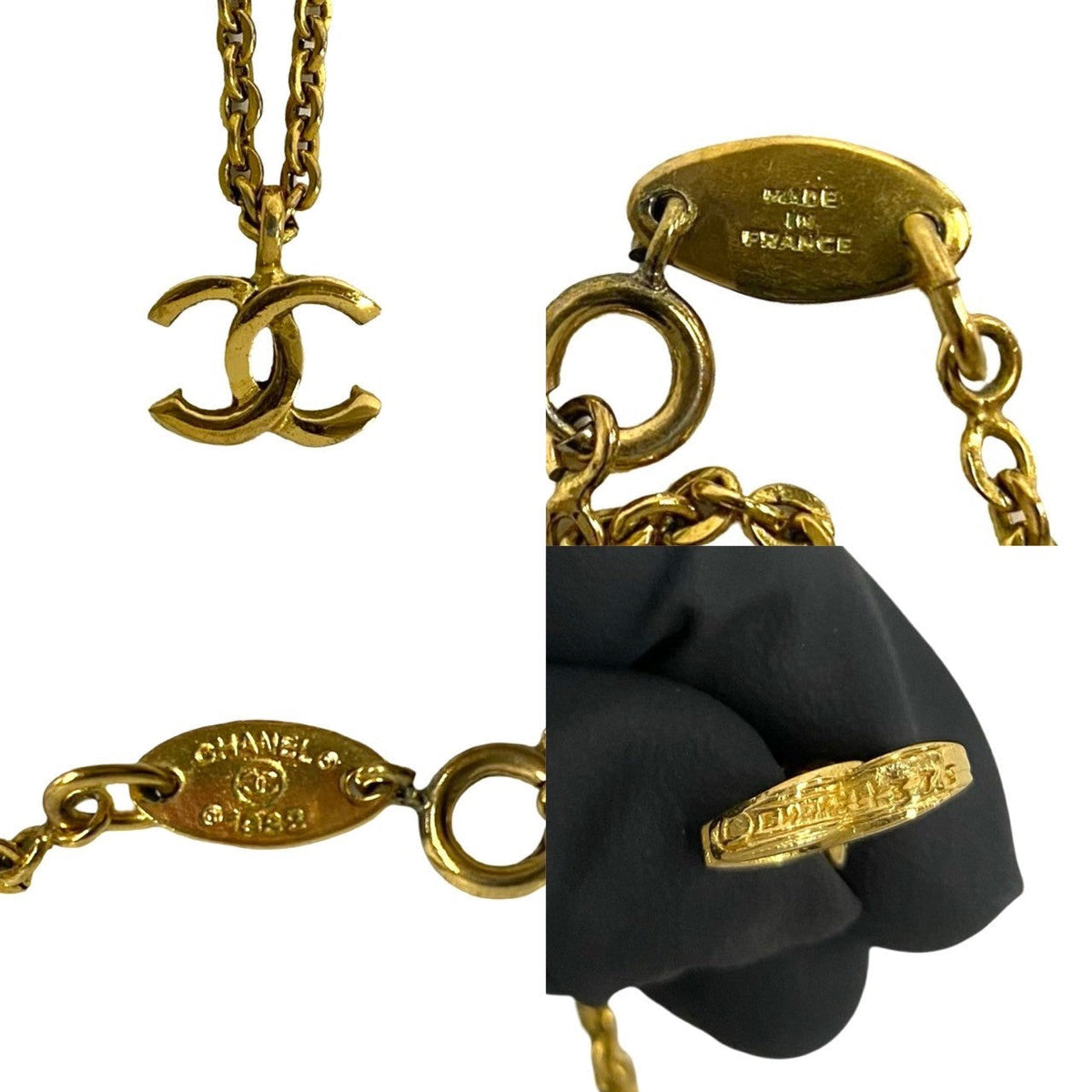 CHANEL Necklace Gold Plated gold