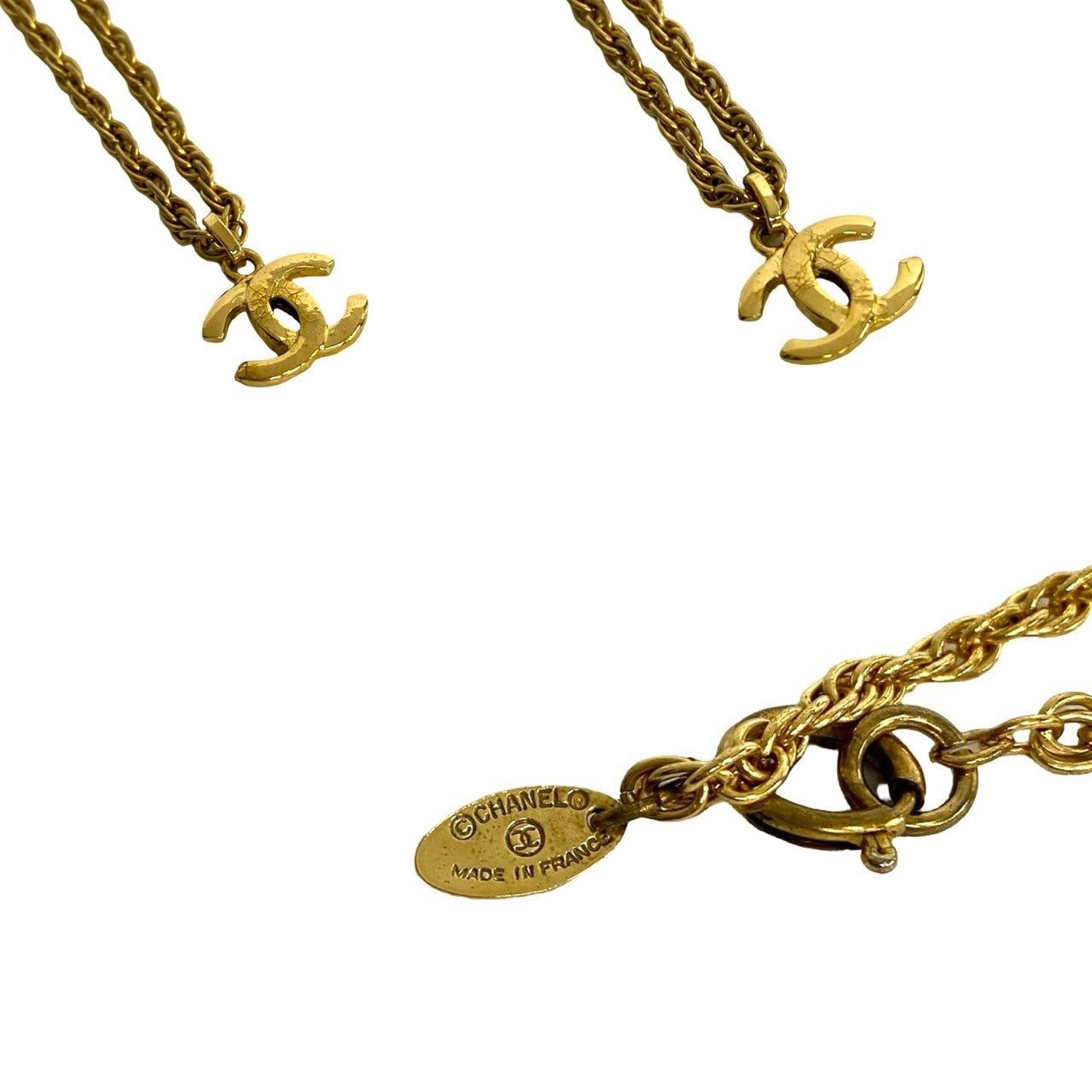 CHANEL Necklace Gold Plated gold