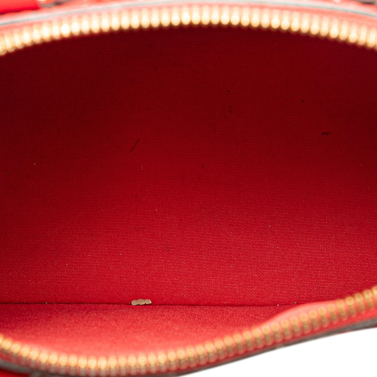Red Louis Vuitton Monogram Vernis Alma BB Satchel