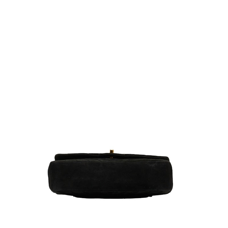Chanel Mattress 25 Double Flat Chain houlder Bag Black Sweater Lady Chanel