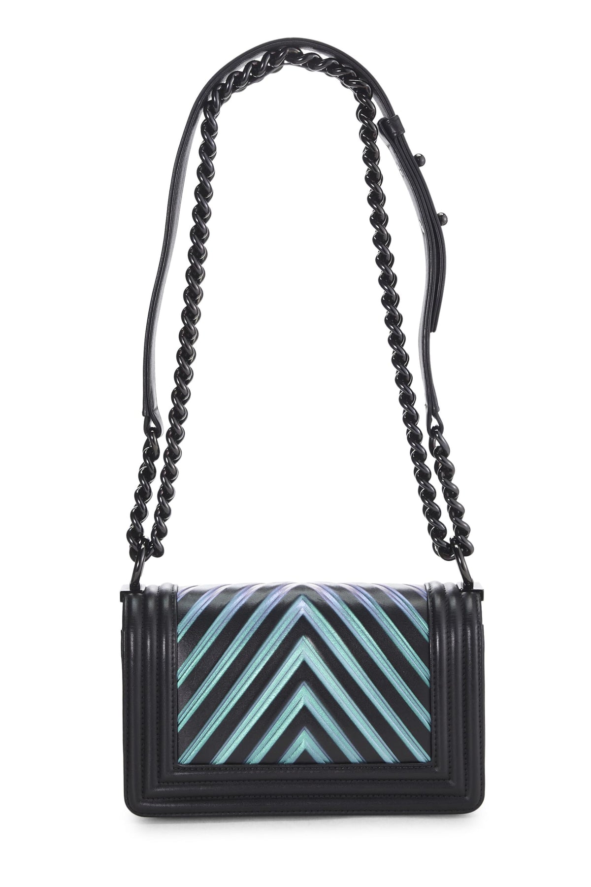Chanel, Black Chevron Lambskin Boy Bag Small, Black