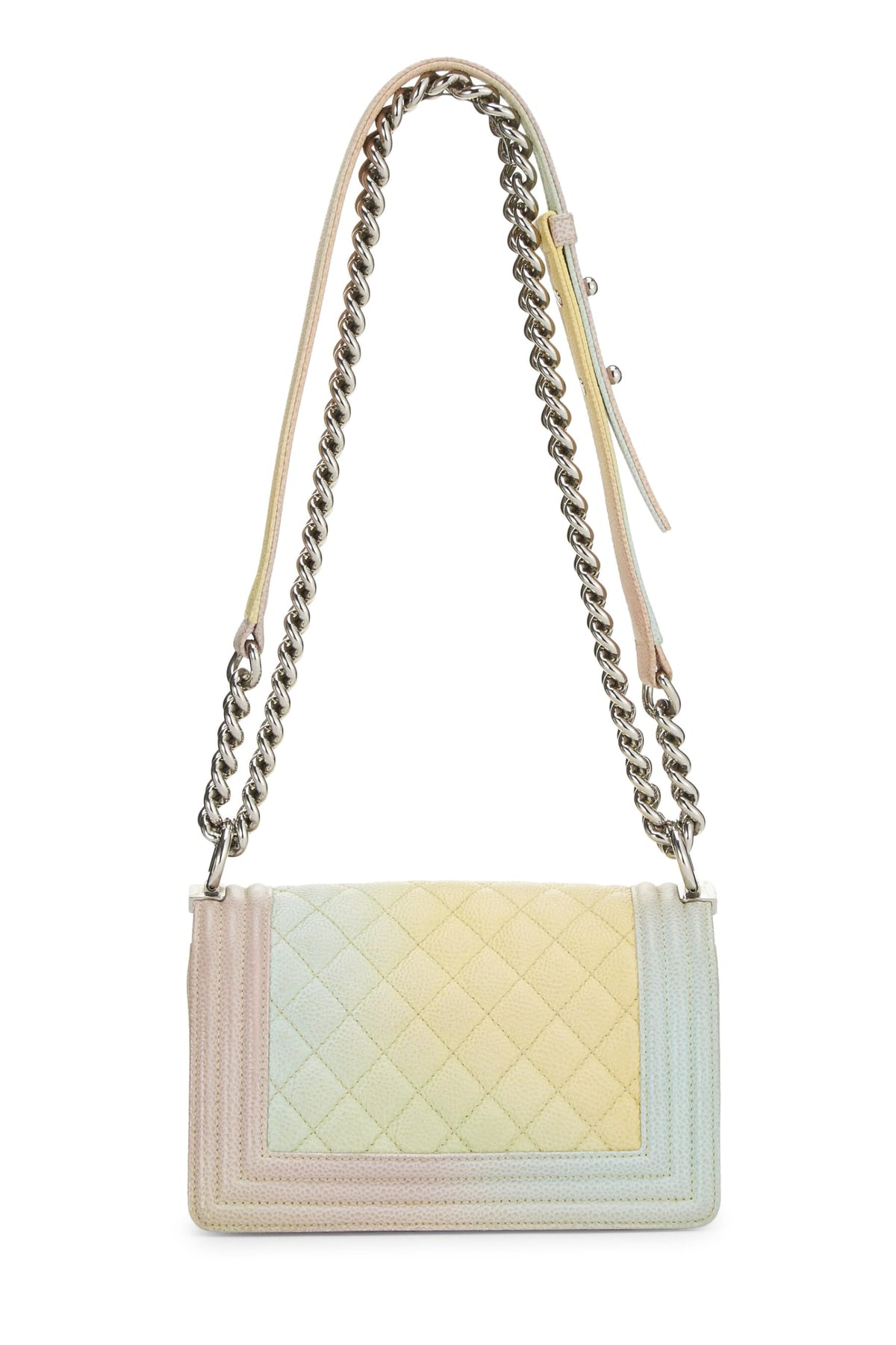 Chanel, Rainbow Quilted Caviar Boy Bag Small, Multi