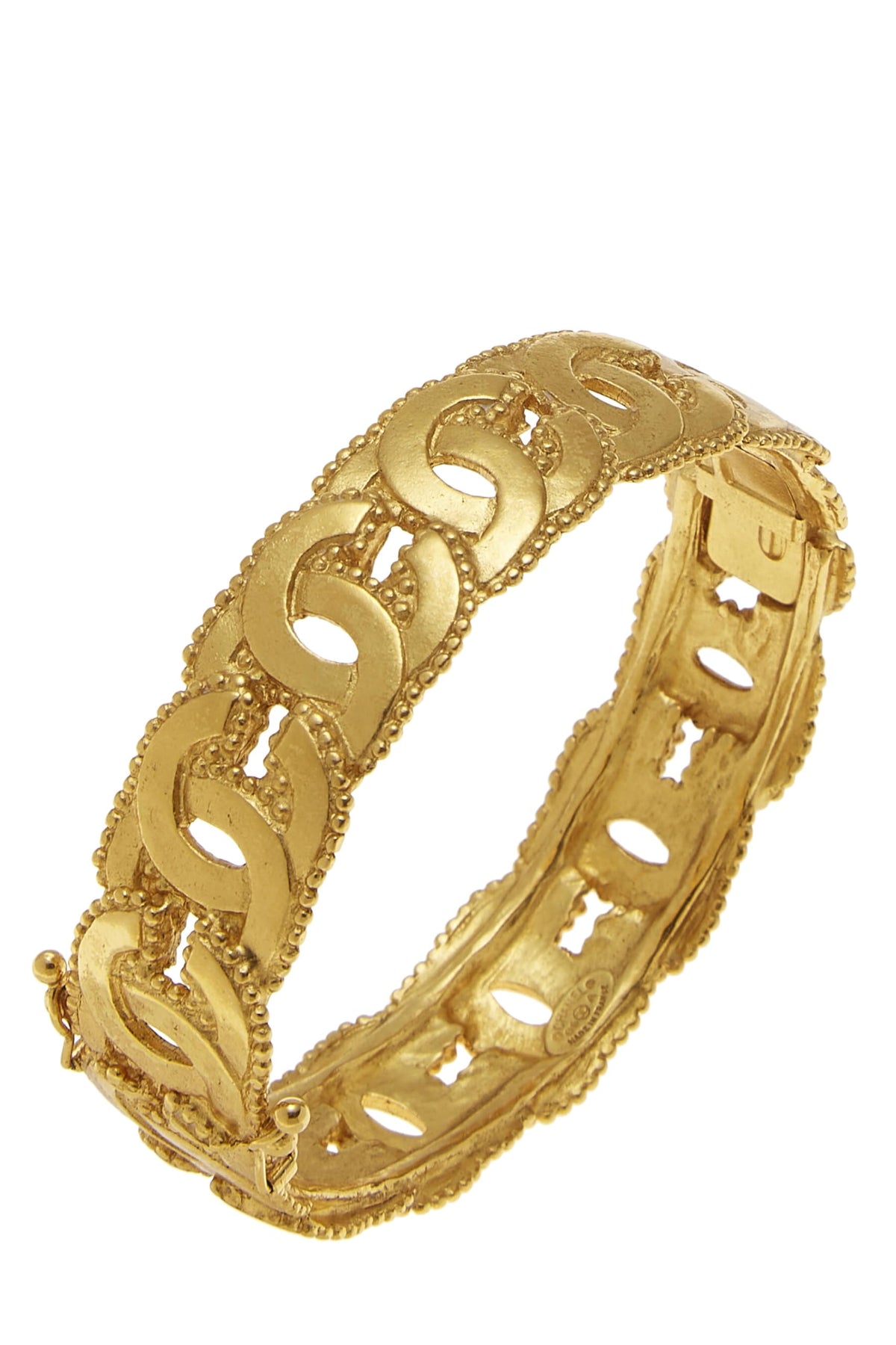 Chanel, Gold Interlocking 'CC' Layered Bangle, Gold