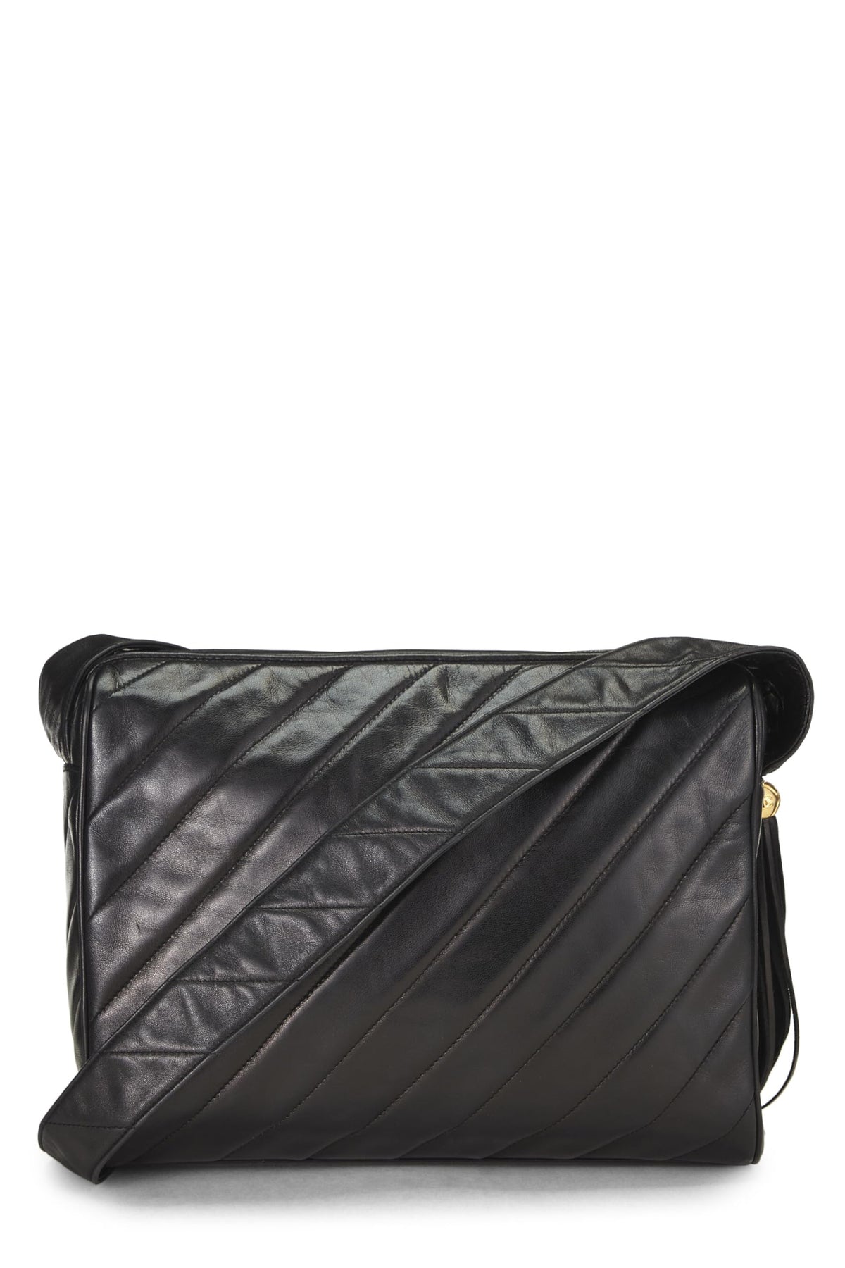 Chanel, Black Lambskin Diamond 'CC' Camera Bag Large, Black