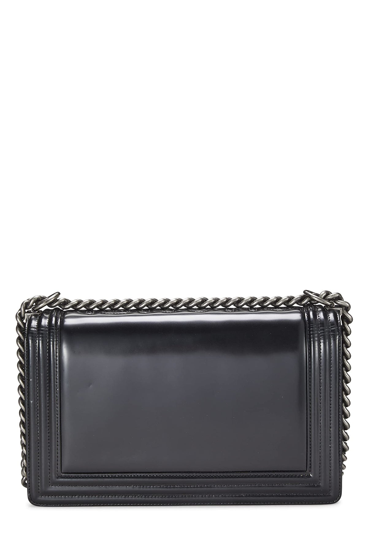 Chanel, Black Calfskin Reverso Boy Bag Large, Black