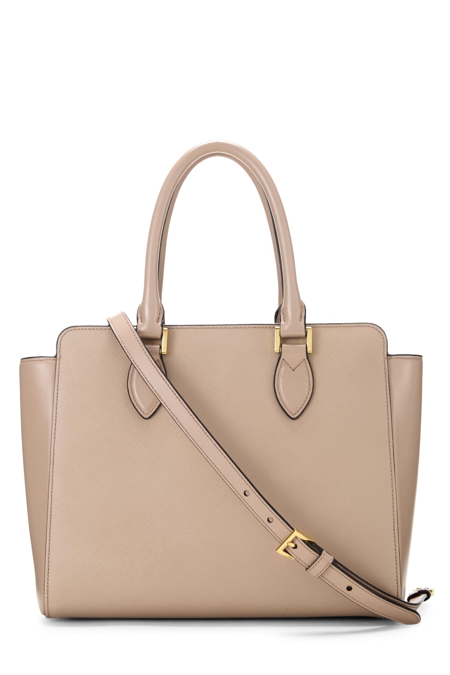 Prada, Pink Saffiano Convertible Handbag Small, Pink