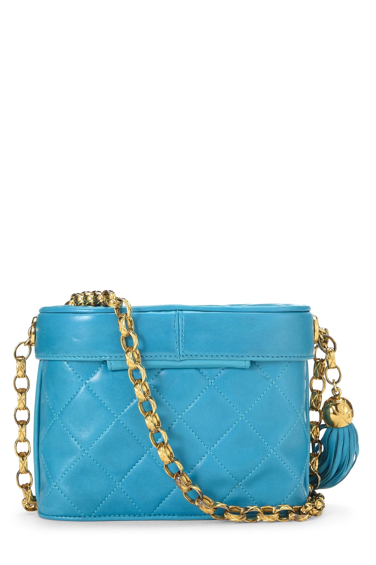 Chanel, Blue Quilted Lambskin Binocular Bag Mini, Blue
