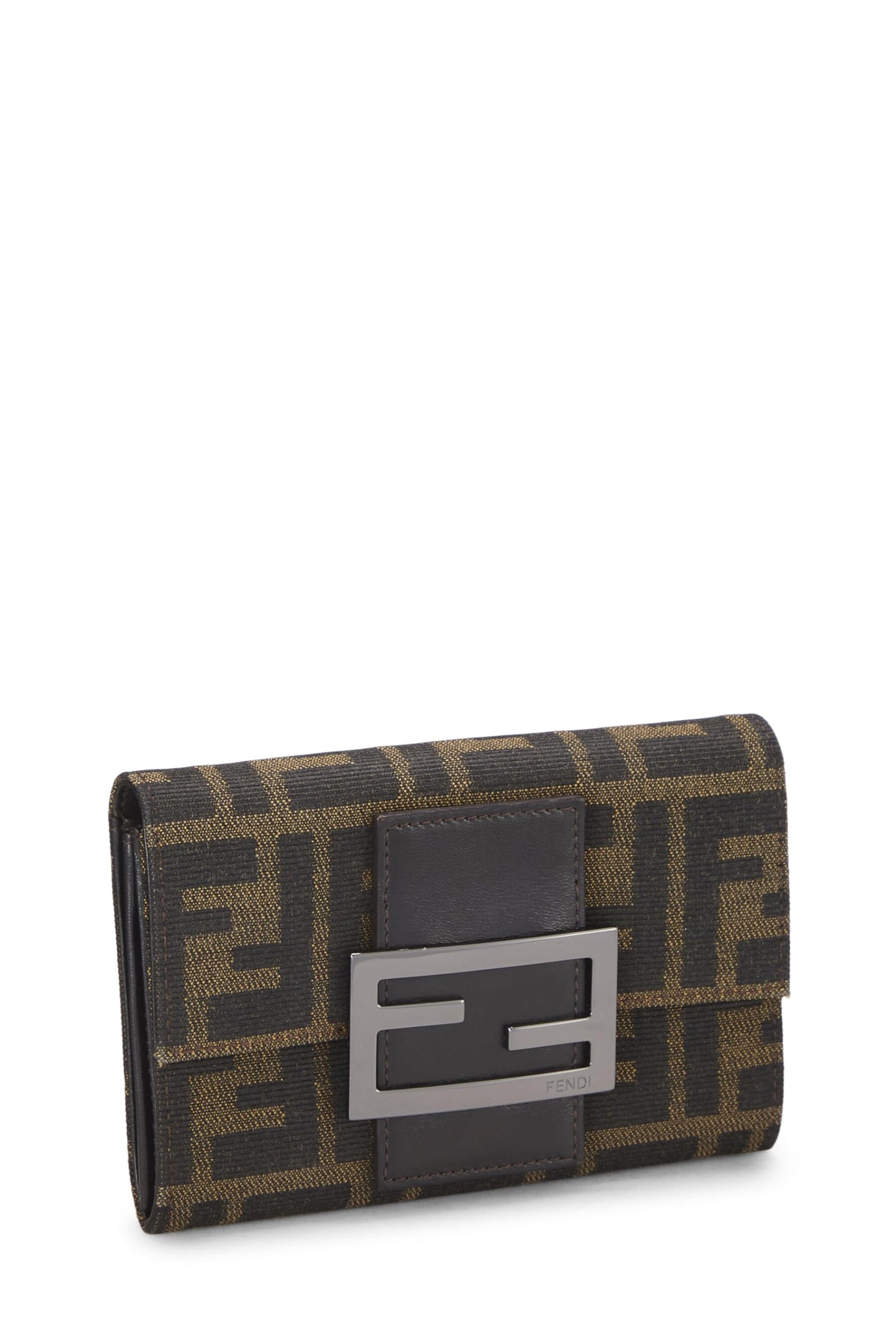 Fendi, Brown Zucca Canvas Compact Wallet, Brown