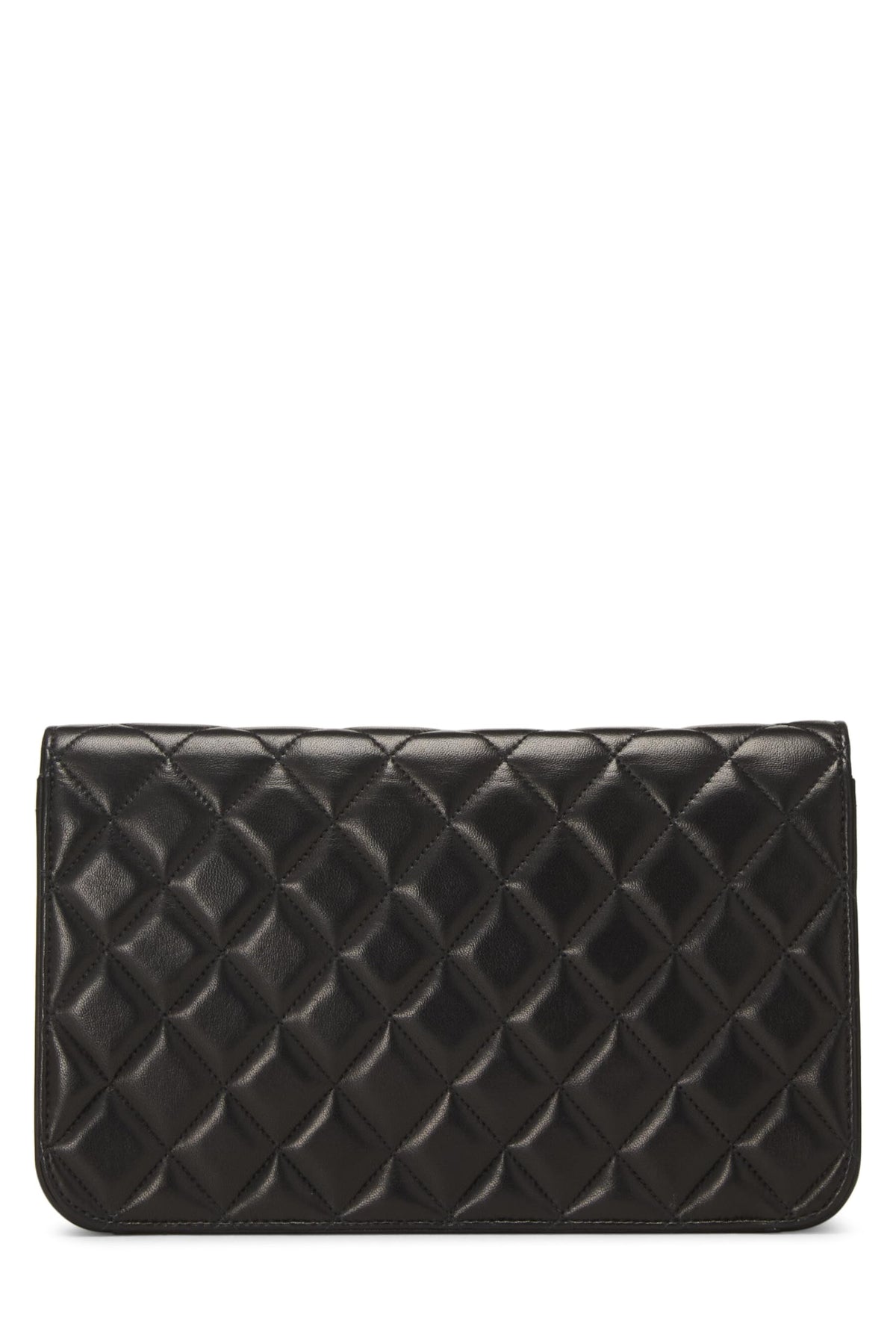 Chanel, Black Quilted Lambskin Snap Full Flap Small, Black