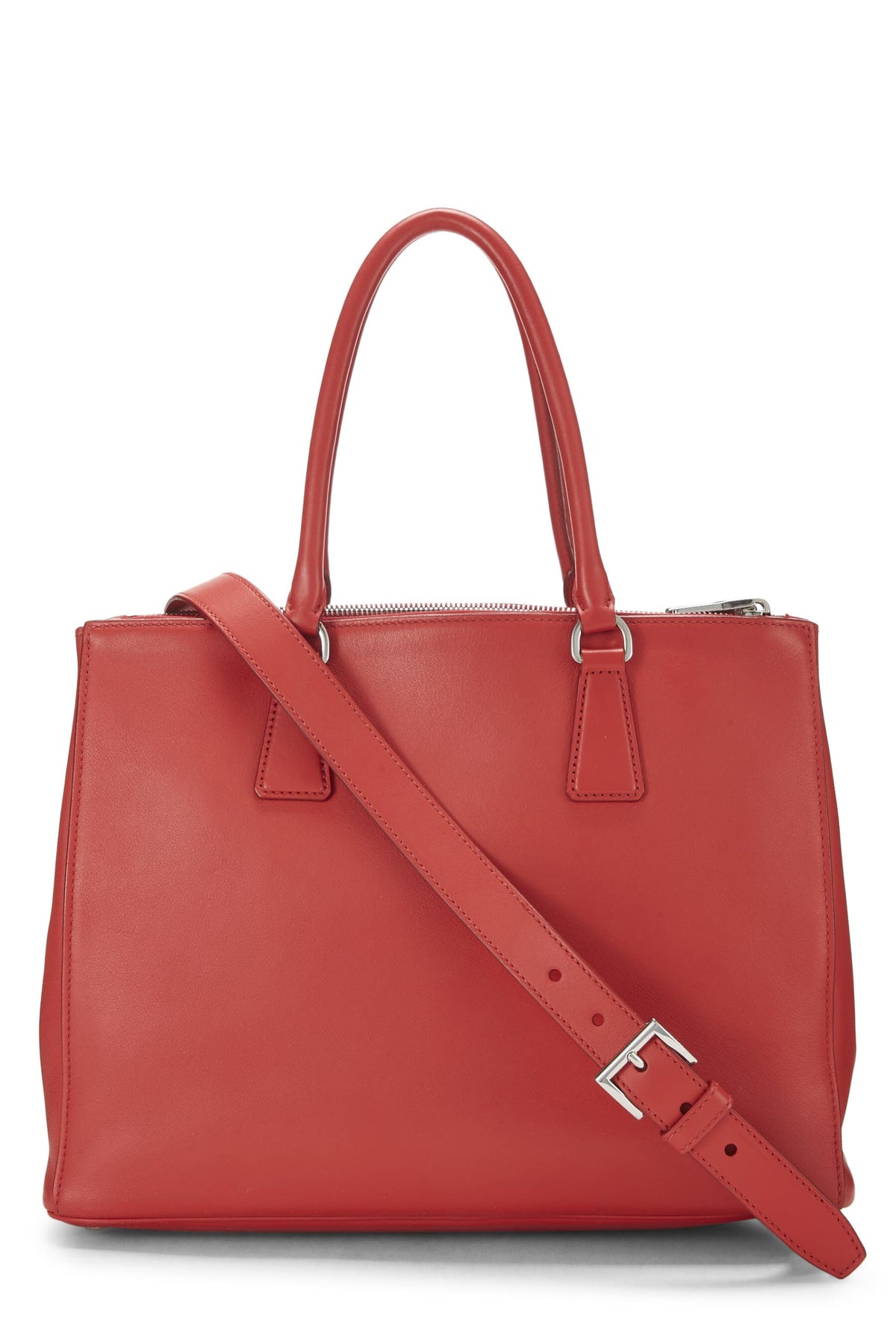 Prada, Red Calfskin Shopping Bag Medium, Red