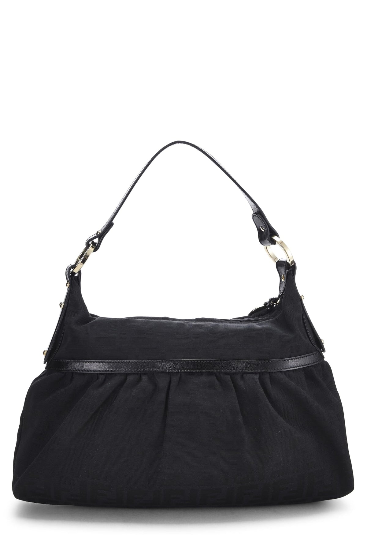 Fendi, Black Zucca Canvas Chef Hobo, Black